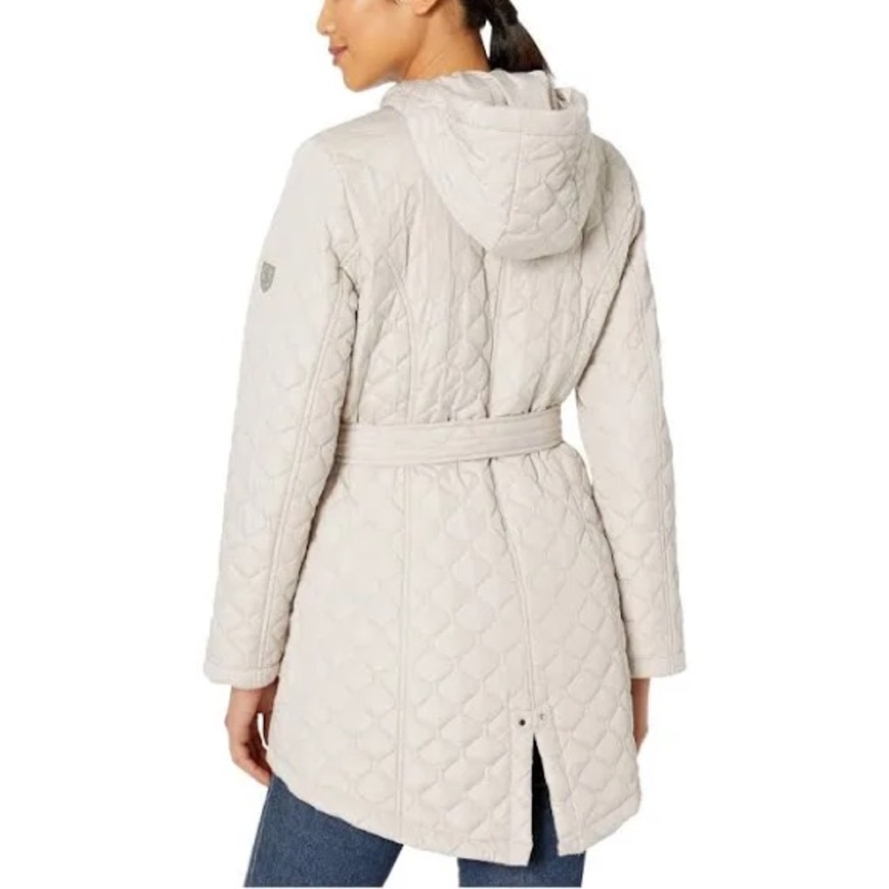 VINCE CAMUTO women’s Belted Hooded Quilted Jacket - Picture 4 of 16